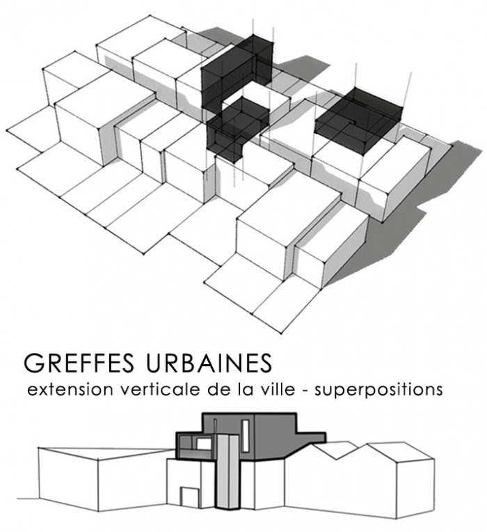 Surlvation d'un immeuble  Toulouse : greffes urbaines